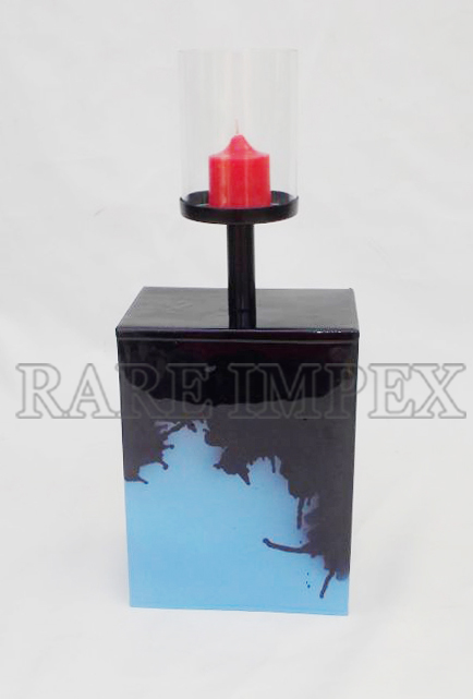 <span style="margin: 0px 0px 5px 0px; font-weight: 600;">RI-16003</span><br />Stone Finish Metal Candle Holder